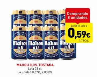Hiperber Mahou 0.0% tostada oferta