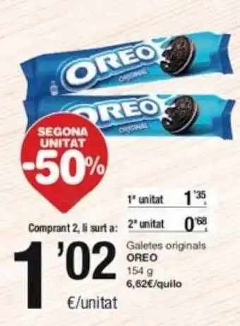 SPAR Fragadis Segona unitat -50% galetes originals oreo oferta