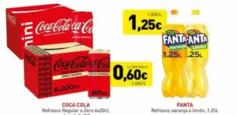 Hiperber Coca cola refresco regular o zero fanta refresco naranja o limón oferta