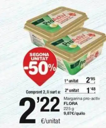 SPAR Fragadis Segona unitat -50% margarina pro-activ flora oferta