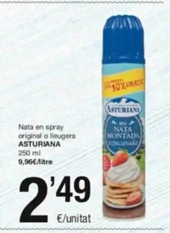 SPAR Fragadis Nata en spray original o lleugera asturiana oferta