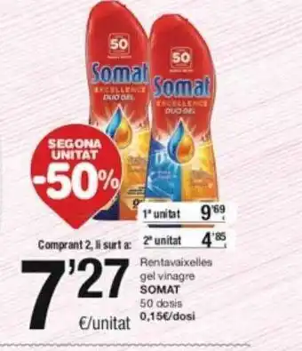 SPAR Fragadis Segona unitat -50% rentavaixelles gel vinagre somat oferta