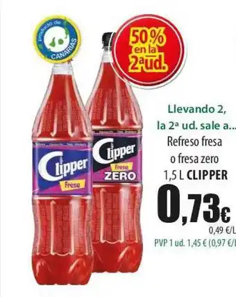 SPAR Lanzarote Refresco fresa o fresa zero clipper oferta