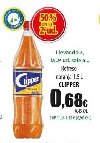 SPAR Lanzarote Refresco naranja clipper oferta
