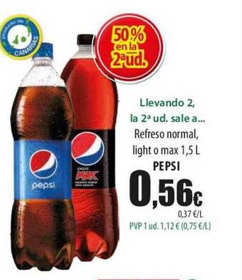 SPAR Lanzarote Refresco normal light o max pepsi oferta