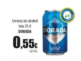 SPAR Lanzarote Cerveza sin alcohol lata 33 cl dorada oferta