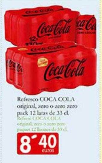 Supermercados Bip Bip Refresco coca cola original, zero o zero zero oferta