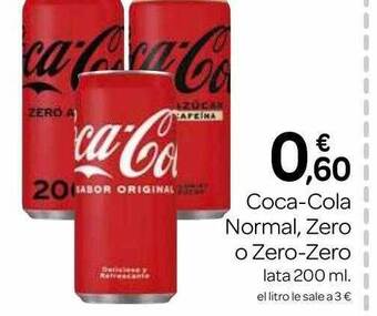 Supermercados El Jamón Coca-cola normal zero o zero-zero oferta