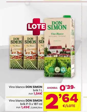 Supermercados Dani Vino blanco don simon oferta