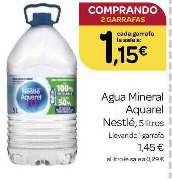 Supermercados El Jamón Agua mineral aquarel nestlé oferta