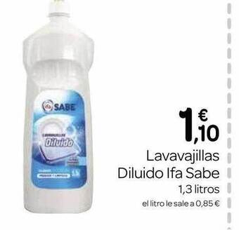 Supermercados El Jamón Lavavajillas diluido ifa sabe oferta