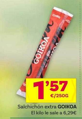 Supermercados Dani Salchichón extra goikoa oferta