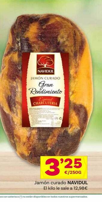 Supermercados Dani Jamón curado navidul oferta