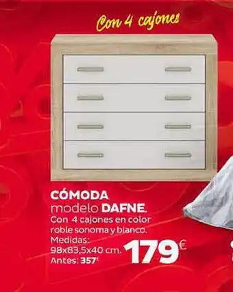 Tifón Hipermueble Cómoda modelo dafne oferta
