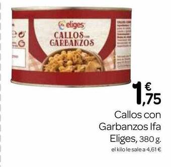 Supermercados El Jamón Callos con garbanzos ifa eliges oferta