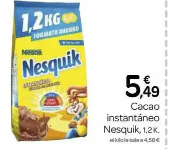 Supermercados El Jamón Cacao instantáneo nesquik oferta