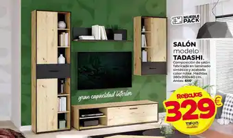 Tifón Hipermueble Salón modelo tadashi oferta