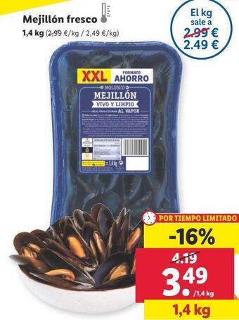 Lidl Mejillones oferta