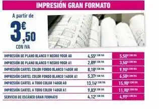 Bureau Vallée Carteles blanco oferta