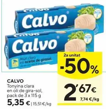 Caprabo Atún en aceite de girasol calvo oferta