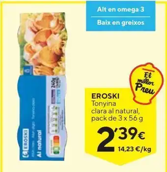 Caprabo Atún al natural eroski oferta