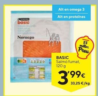 Caprabo Salmón ahumado eroski oferta