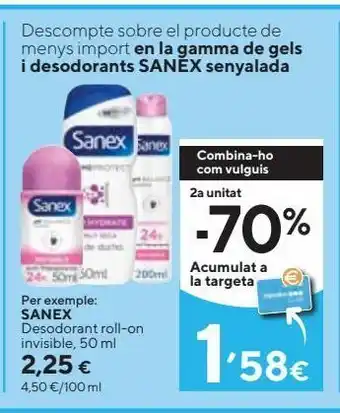 Caprabo Desodorante sanex oferta