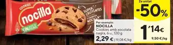 Caprabo Cookies nocilla oferta