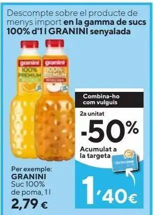Caprabo Zumo de naranja granini oferta