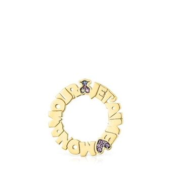 Tous Colgante mon amour je t'aime de plata vermeil y gemas tous crossword oferta