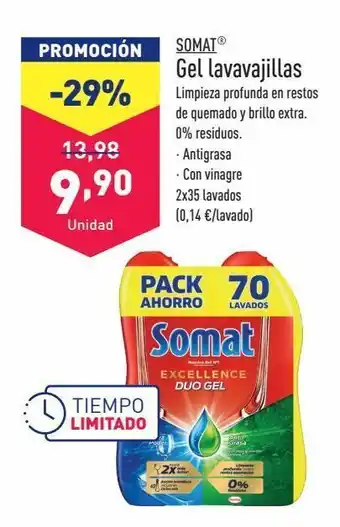 ALDI Gel lavavajillas somat oferta