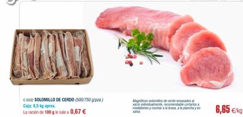 Abordo Solomillo De Cerdo oferta