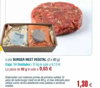 Abordo Burger Meet Vegetal oferta