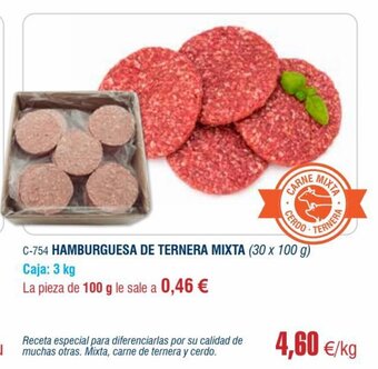 Abordo Hamburguesa De Ternera Mixta oferta