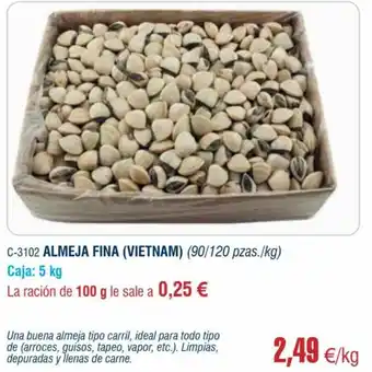 Abordo Almeja Fina (Vietnam) oferta