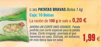 Abordo Patatas Bravas oferta