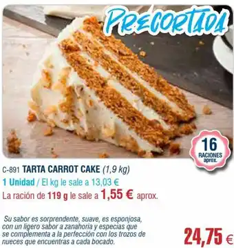 Abordo Tarta Carrot Cake oferta