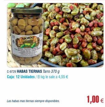 Abordo Habas Tiernas oferta