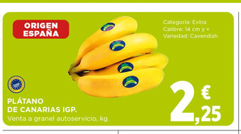 El Corte Inglés Plátano de Canarias IGP. oferta