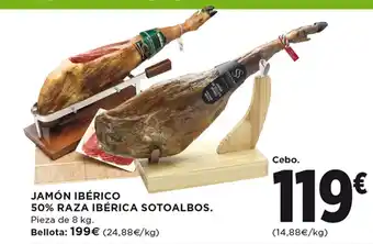 El Corte Inglés Jamón Ibérico 50% Raza Ibérica Sotoalbos oferta