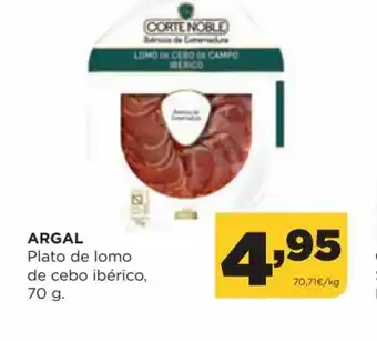 Alimerka Argal Plato De Lomo De Cebo Iberico 70g oferta