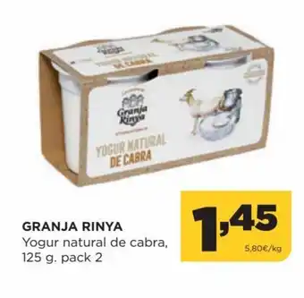 Alimerka Granja Rinya Yogur Natural De Cabra oferta