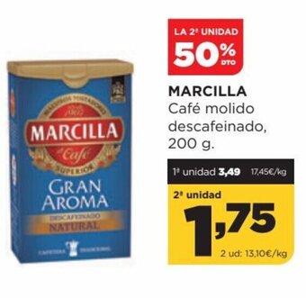 Alimerka Marcilla Café Molido Descafeinado 200 g oferta