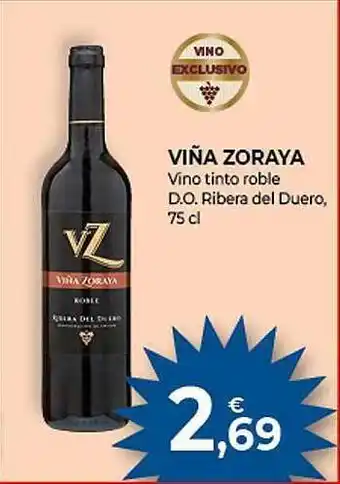 CashDiplo Viña zoraya vino tinto roble d.o. ribera del duero oferta