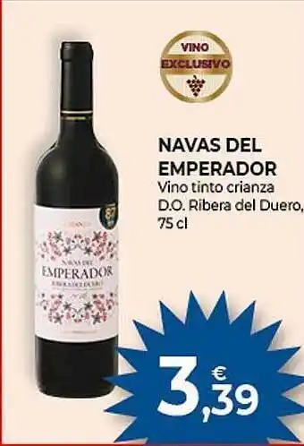 CashDiplo Navas del emperador vino tinto crianza d.o. ribera del duero oferta