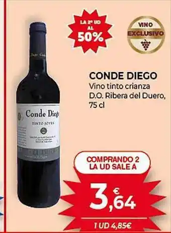 CashDiplo La 2a ud al 50% conde diego vino tinto crianza d.o. ribera del duero oferta