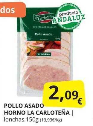 Supermercados MAS Pollo asado horno la carloteña oferta