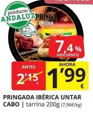 Supermercados MAS Pringada ibérica untar cabo oferta