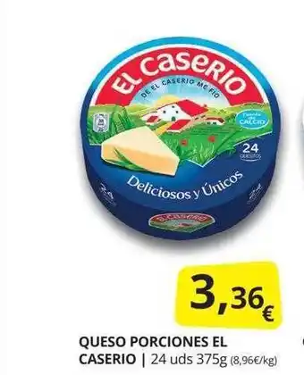 Supermercados MAS Queso porciones el caserio oferta