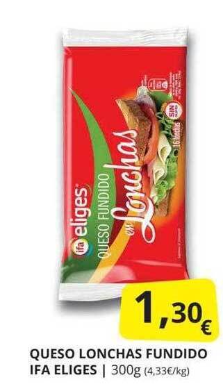Supermercados MAS Queso lonchas fundido ifa eliges oferta